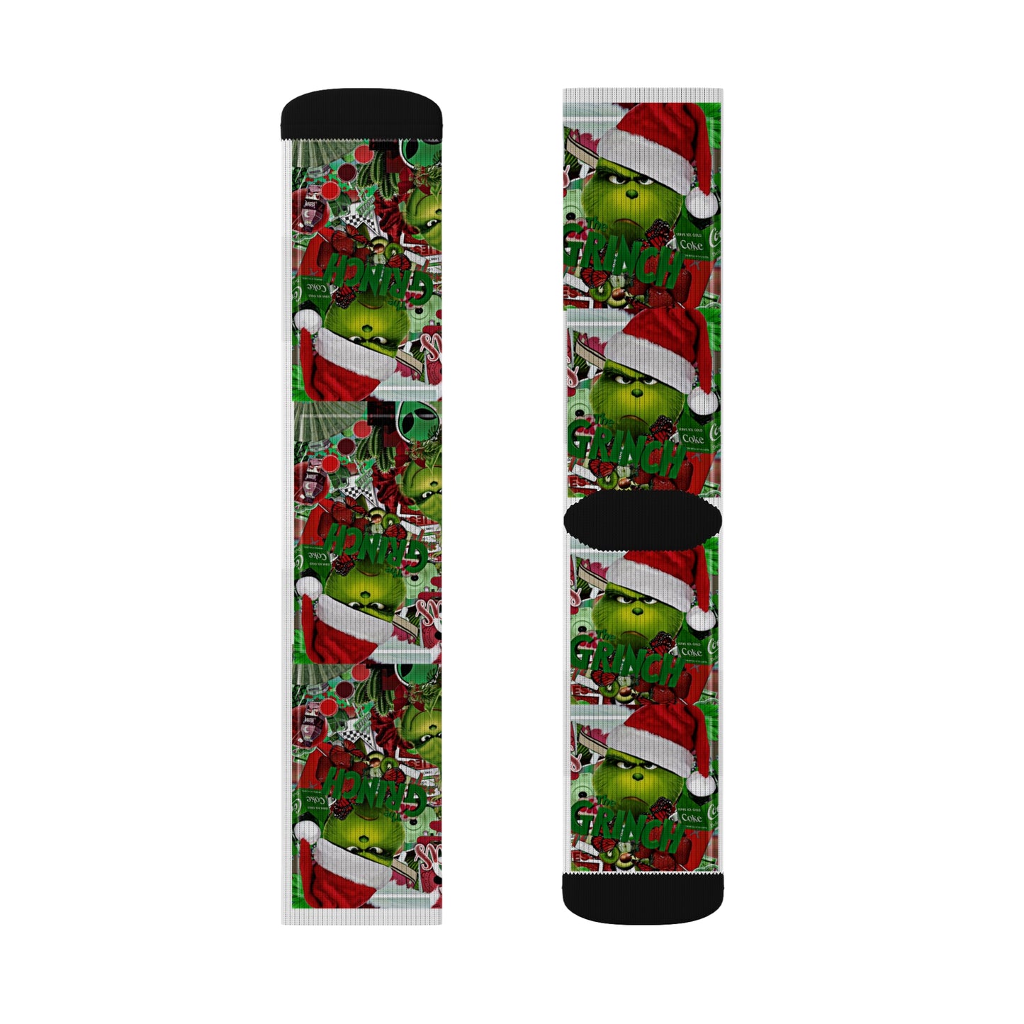 Funny Grinch Sucks Sublimation Socks, Christmas Novelty Gift, Holiday Stocking Stuffer, Whimsical Printed Footwear, Unique Winter Apparel