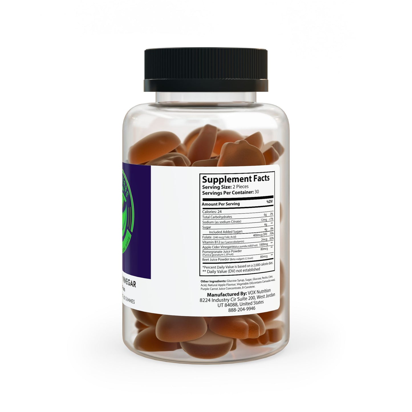 Apple Cider Vinegar Gummies (60 Gummies)