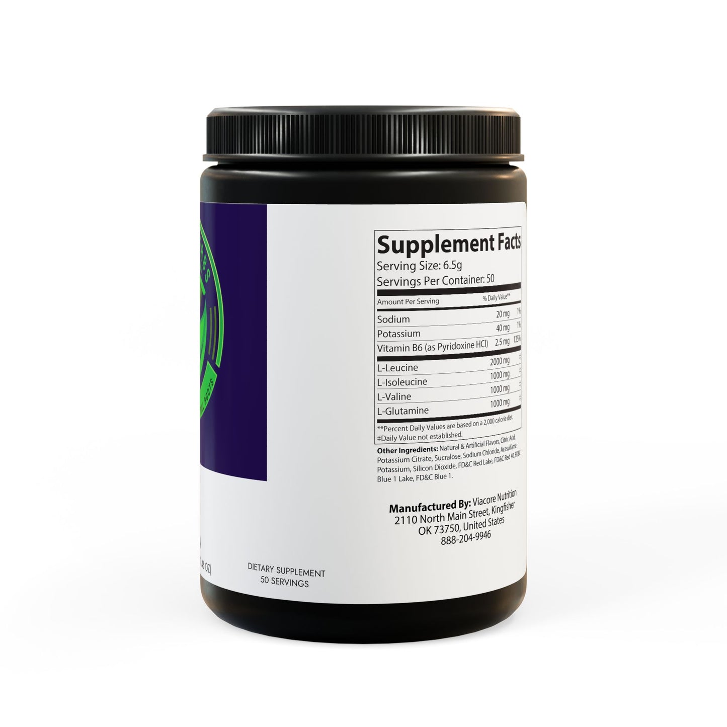 BCAA Supplement, Grape (325g, 11.46oz, 50 servings)